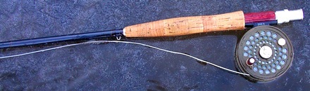 A Diamondglass 8.5' 4wt fiberglass fly rod